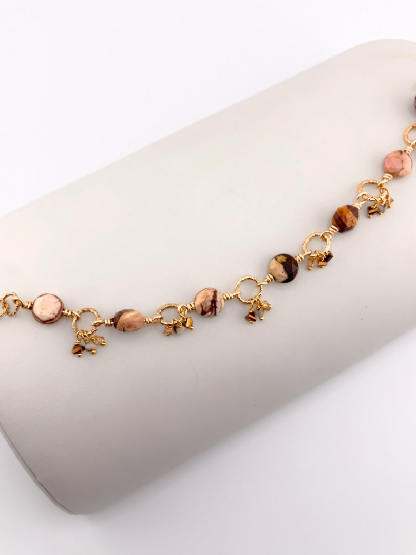 Zebra Jasper Beaded Pendant Necklace Set product image (5)