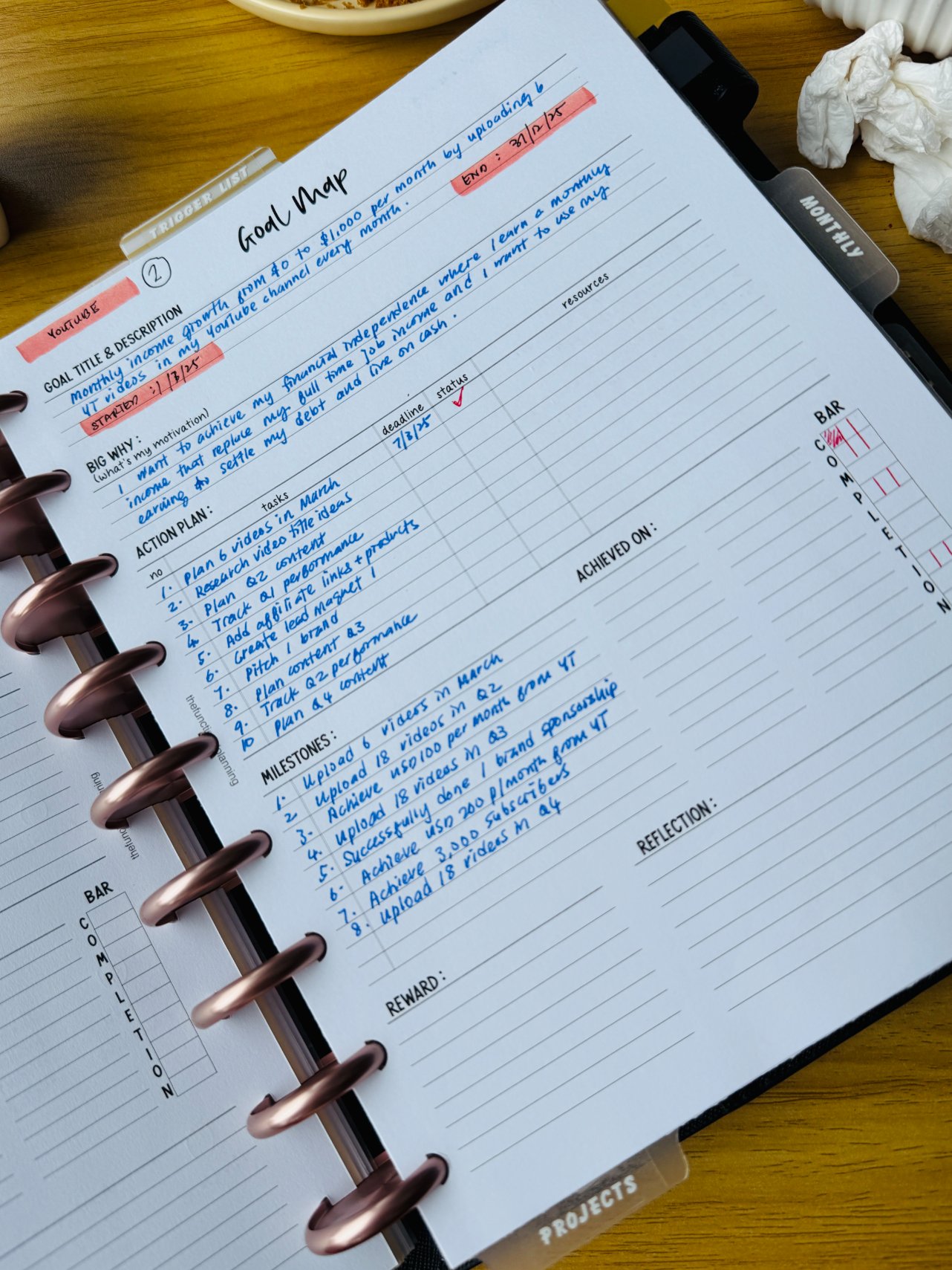 Conquer your New Year | SMART Goal Planner Guide | Letter Size product image (6)