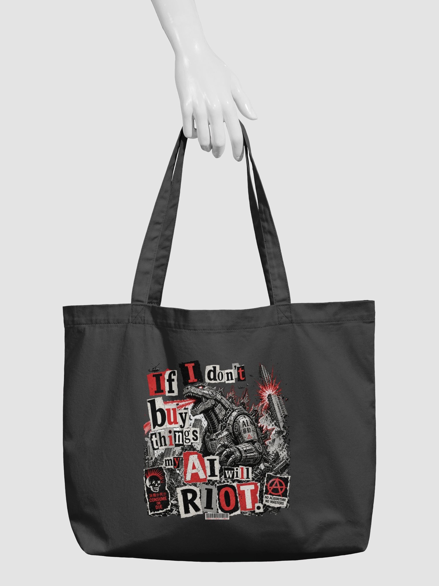 Rioting Mecha Zilla Tote Bag product image (6)