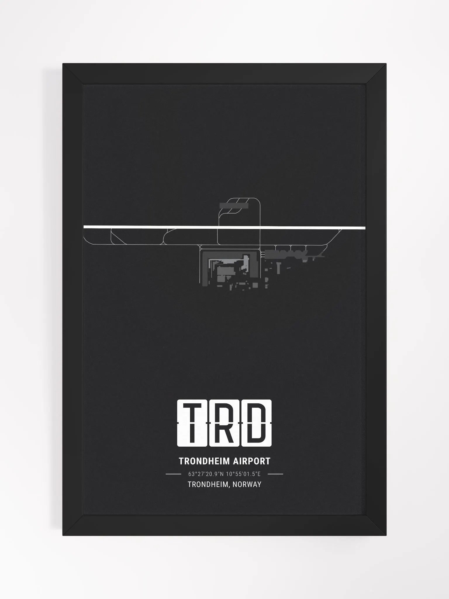 Framed Airport TRD Premium Map On Matt Paper product image (1)