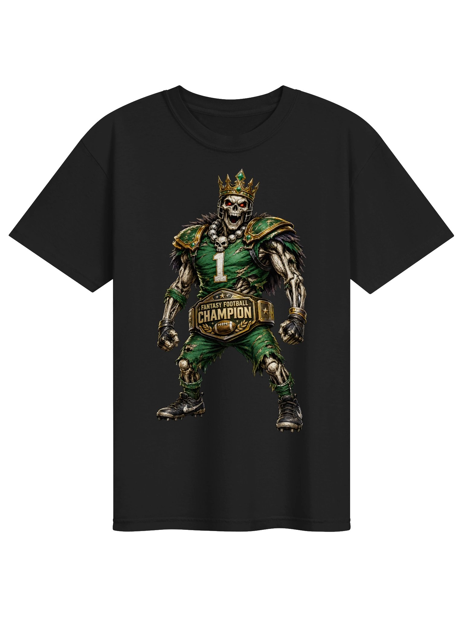 Fantasy Football Champion Skeleton Tee (Green) product image (1)