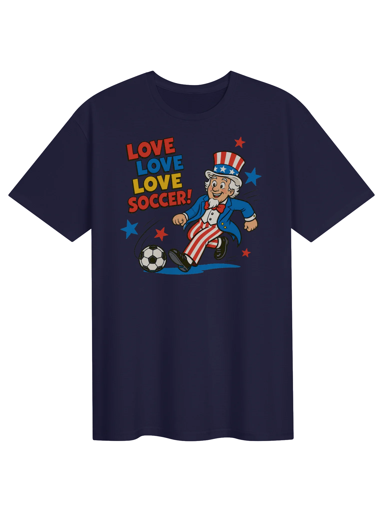 Love Love Love Soccer Uncle Sam Tee product image (1)