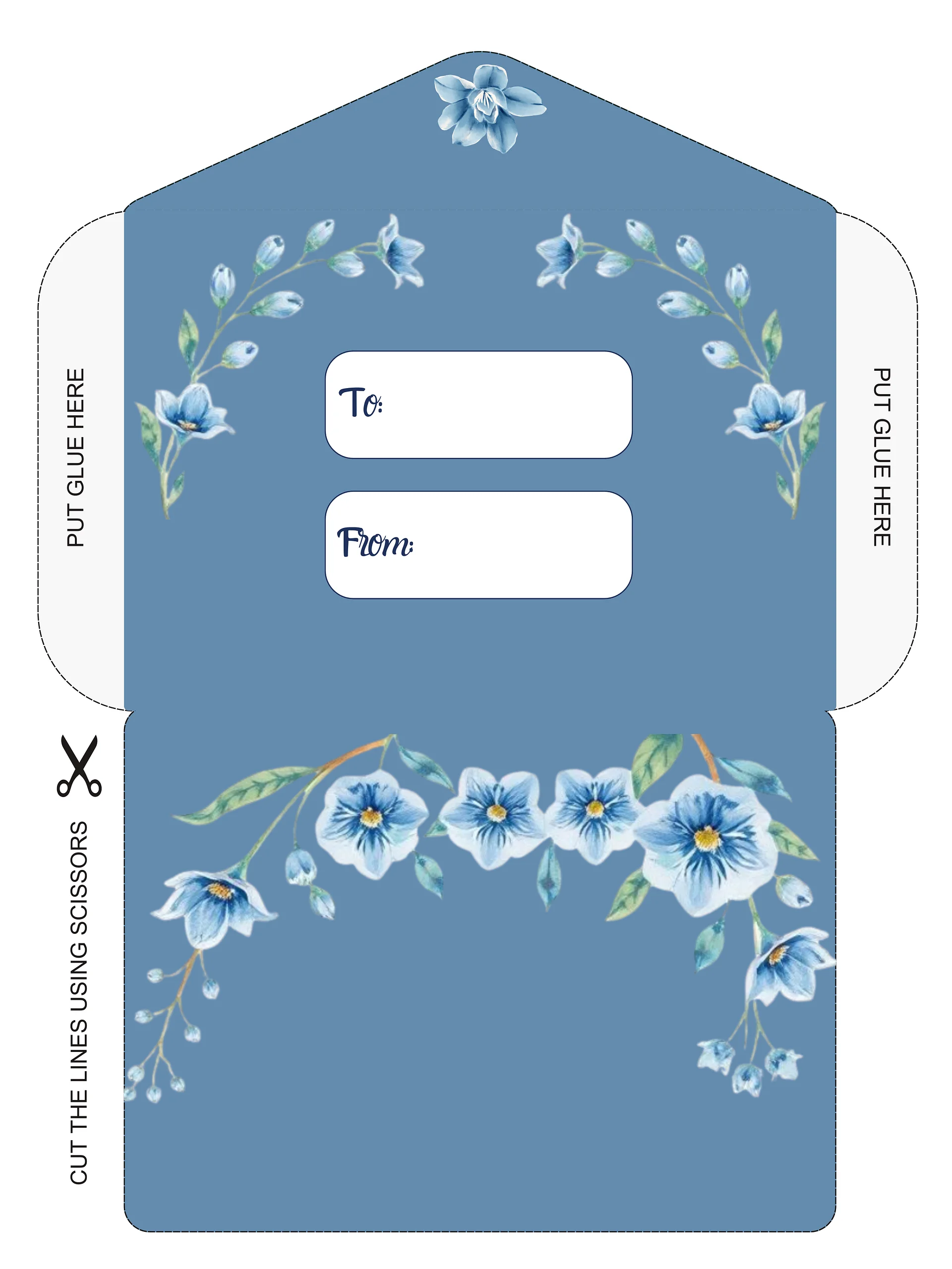 Blue Floral Christian Stationery Set (7 Designs) product image (9)