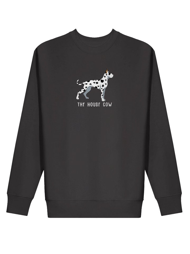 The House Cow Sweatshirt (Embroidered) of a Great Dane(Harlequin, Cropped Ears) product image (8)
