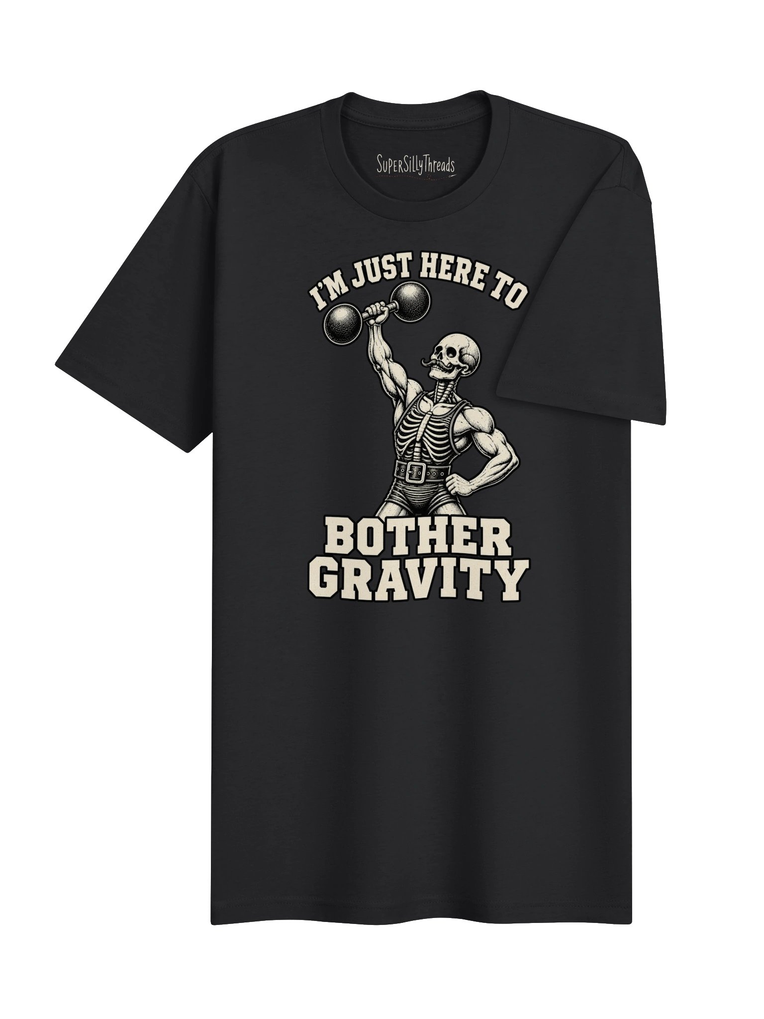 I'm Just Here to Bother Gravity Skeleton Gym Tee product image (4)