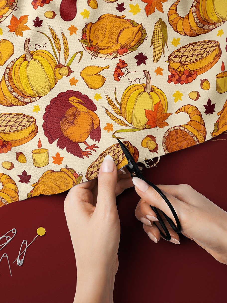 Traditional Thanksgiving Single Seamless Pattern product image (5)
