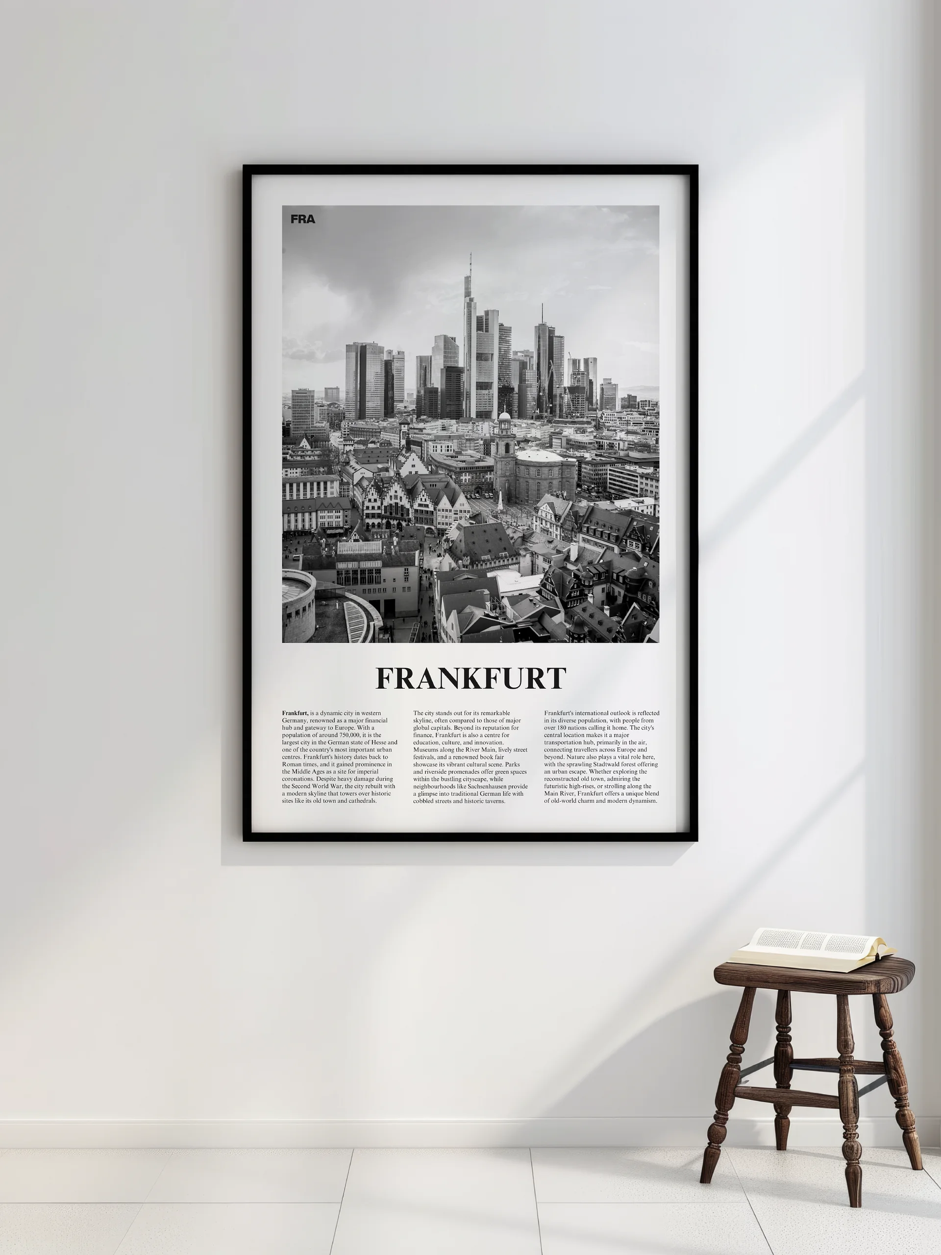 Frankfurt 01 Newspaper Poster | Framed product image (2)