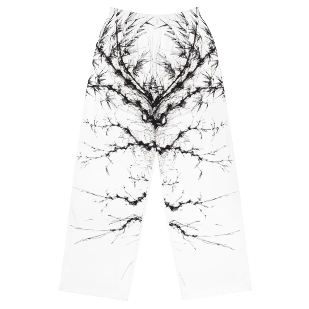 Bamboo Print Unisex Wide-Leg Pants product image (1)