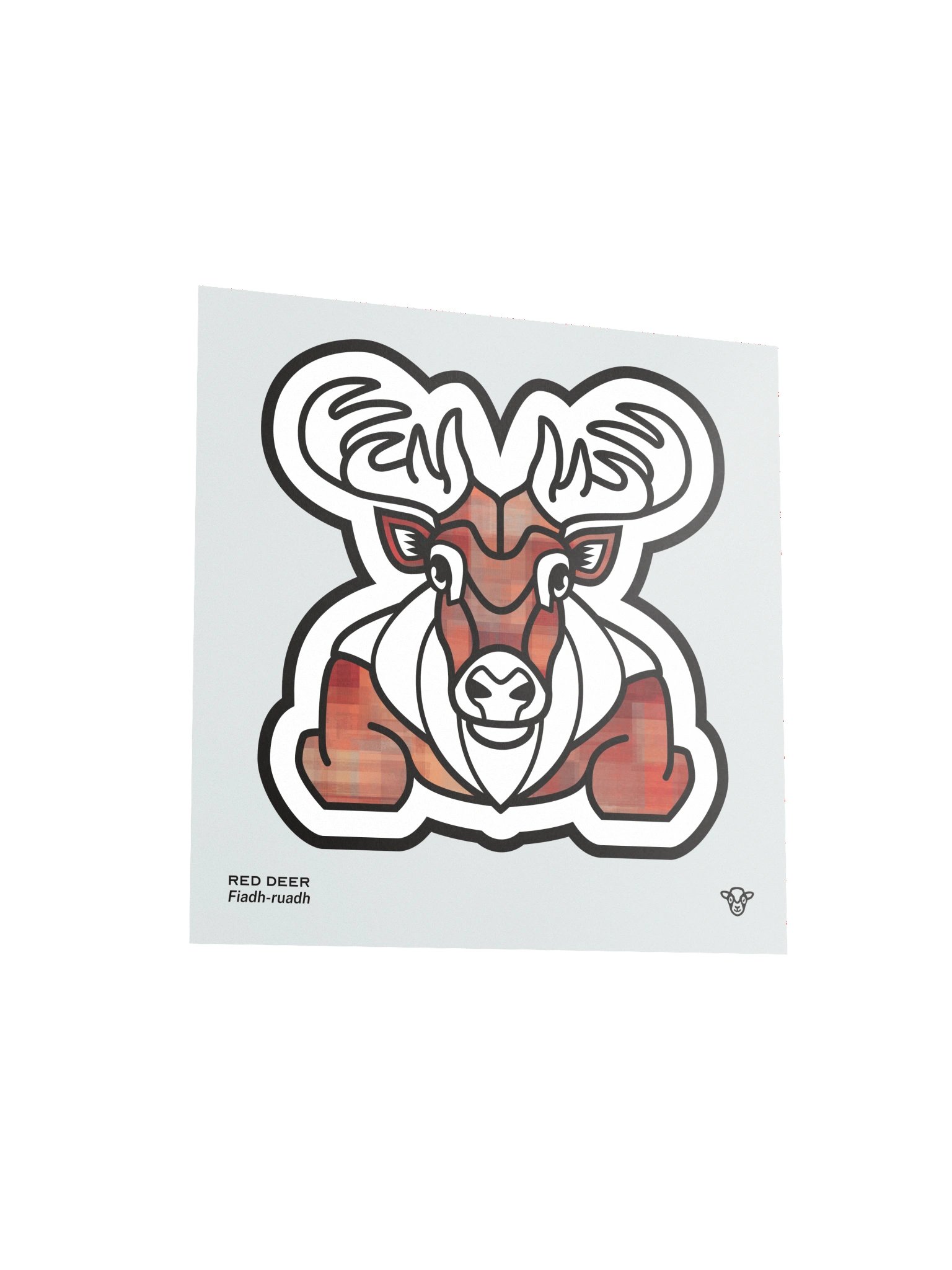 Red Deer Matte Square Print product image (3)