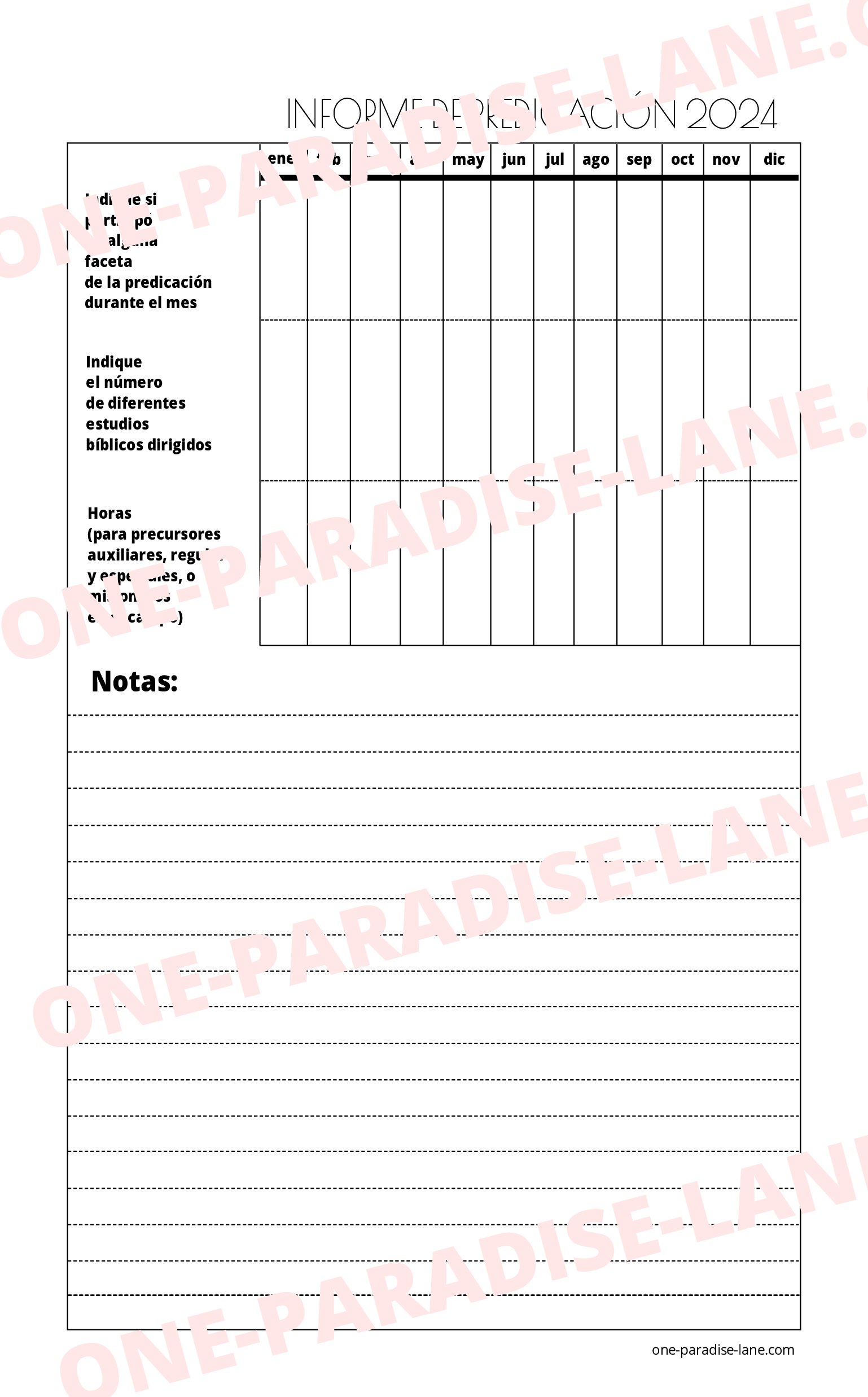 2024 Informe de Predicación product image (1)
