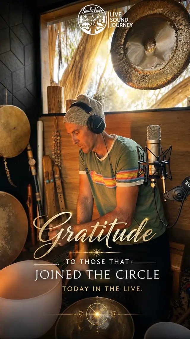 Thank you to everyone who joined the circle in today’s live. 🙏✨ Every presence, every breath, every sound becomes part of the journey. Grateful to share this space of stillness, connection and remembrance with you. 🌿🤍 Until we meet again in the circle. ✨ #SoulsNote #love #SoundHealing #SoundJourney #Meditation    