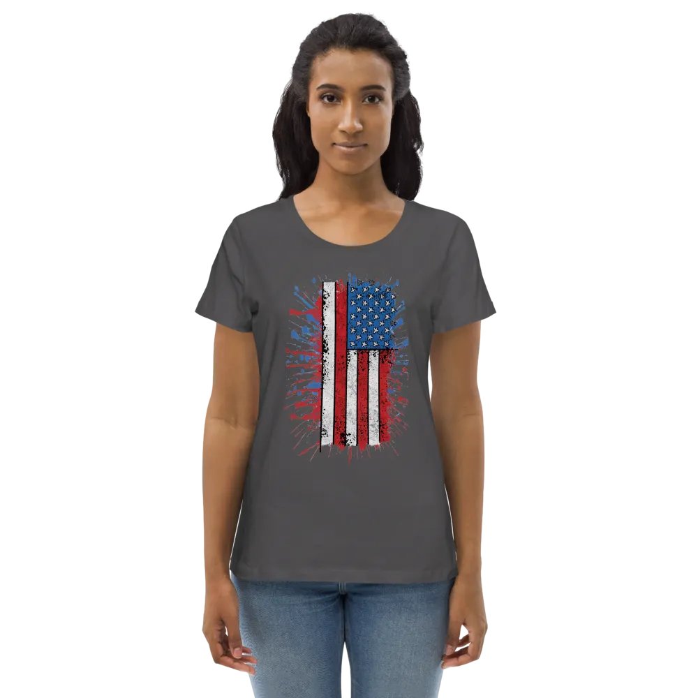 Womens Stars & Stripes Splatter Tee product image (1)