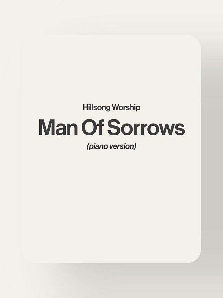 Man Of Sorrows - Hillsong Worship product image (1)