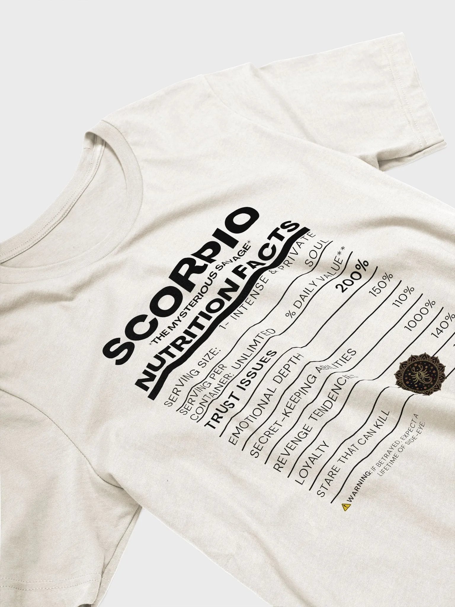 SCORPIO Nutrition Facts T-Shirt product image (6)