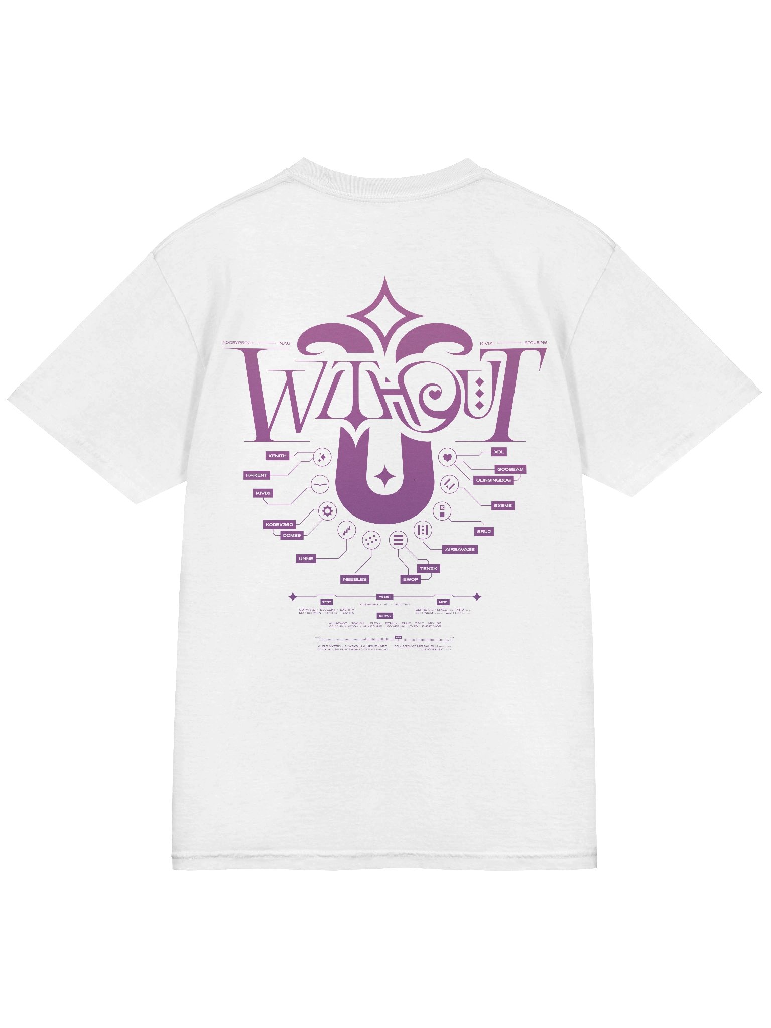 W/O U Gradient Pink/White Shirt product image (4)