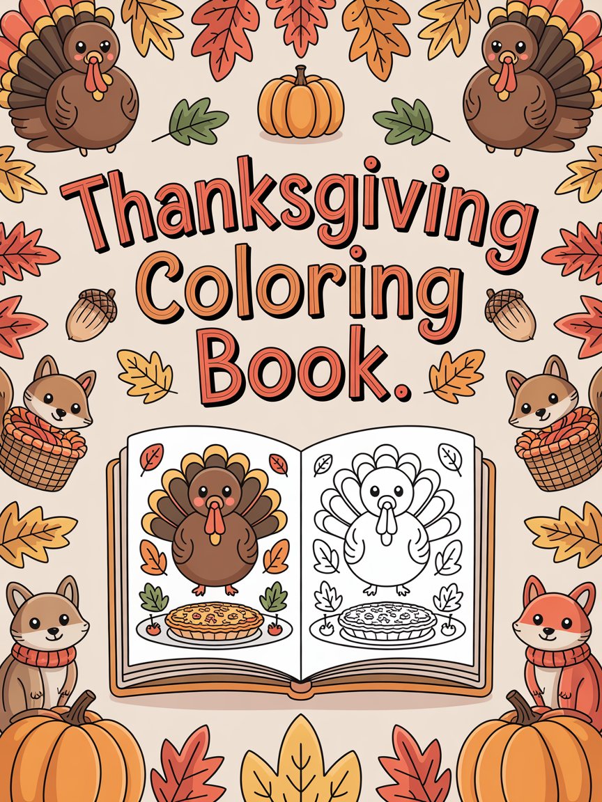 Thanksgiving Coloring Book – A Harvest of Gratitude and Fun! product image (1)