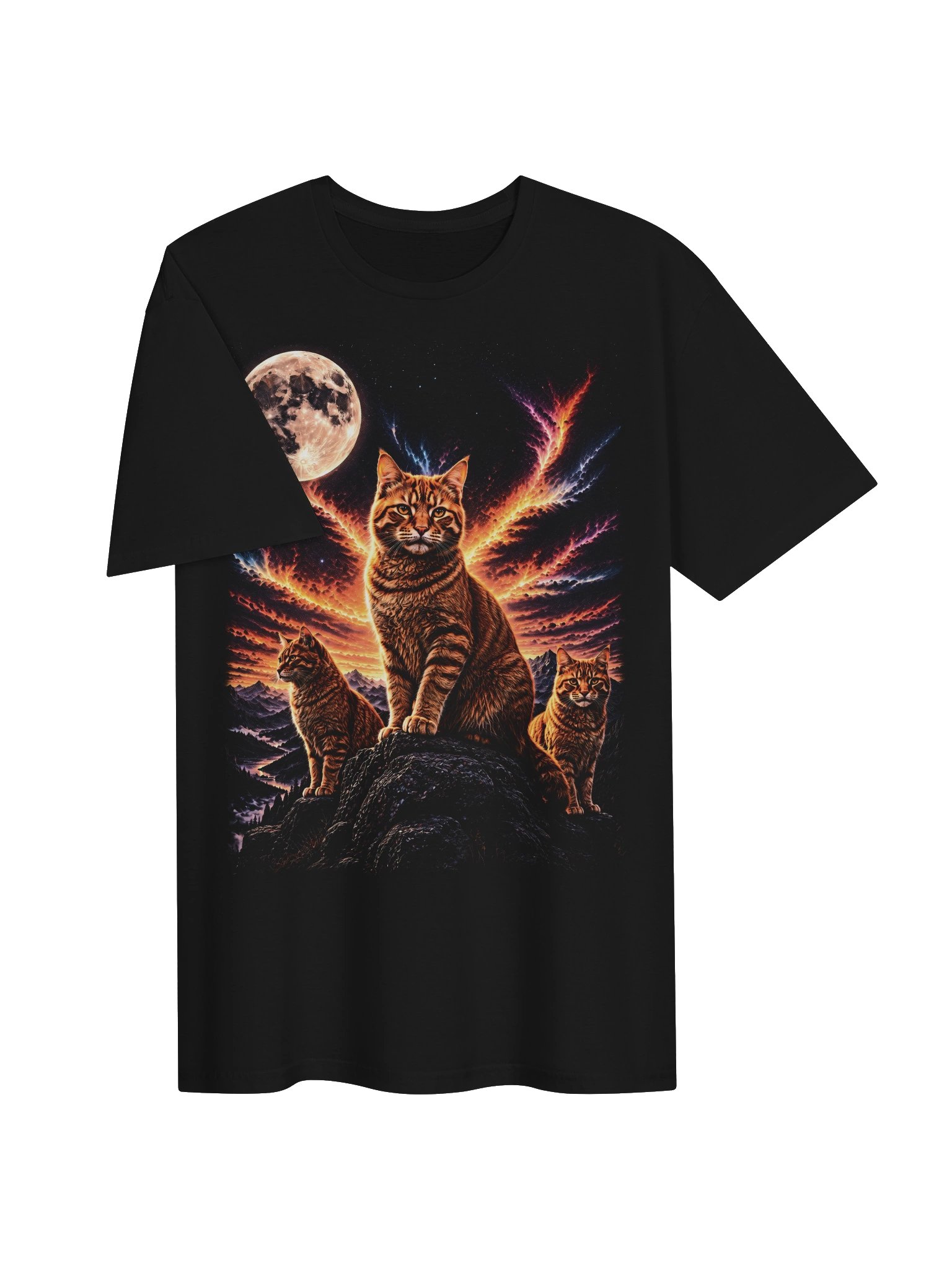 Tabby Cat Howling Moon Tshirt | Unexpected Legends Shirt product image (2)