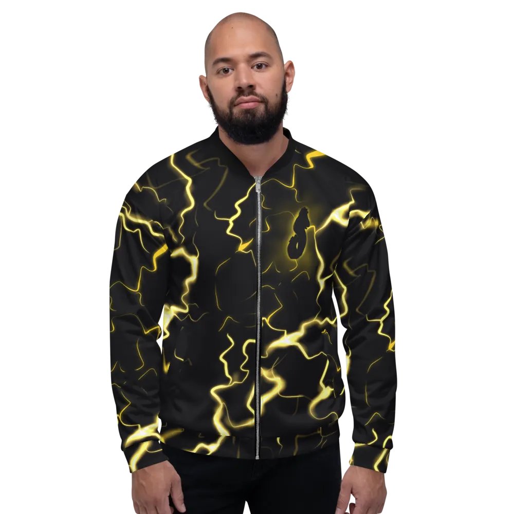 Swift Spark: Lightning Hero All-over print bomber jacket product image (2)