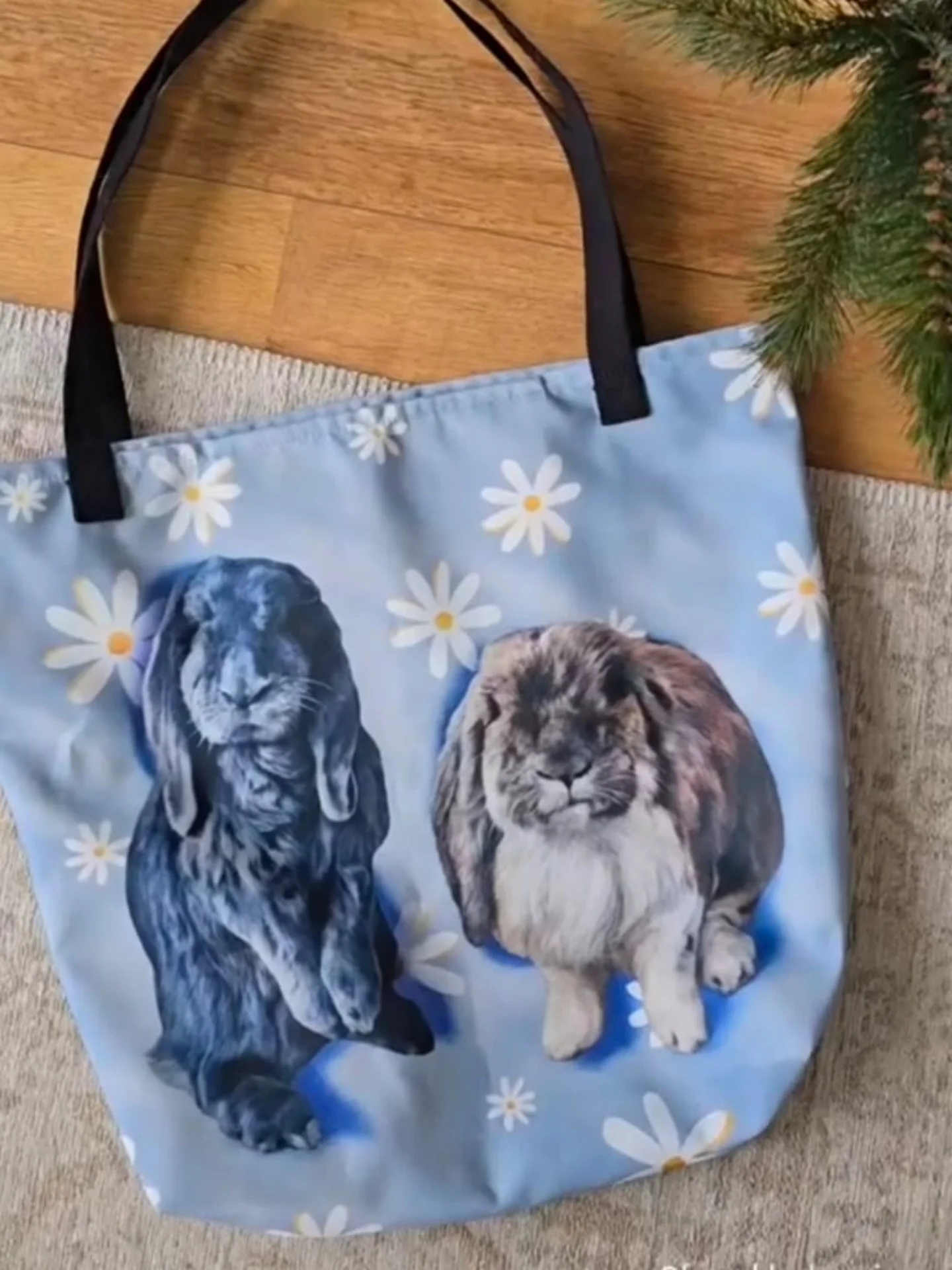 BEAU, ISA & EVI💙 / LARGE TOTE BAG WITH POCKET & ALL-OVER PRINT product image (4)