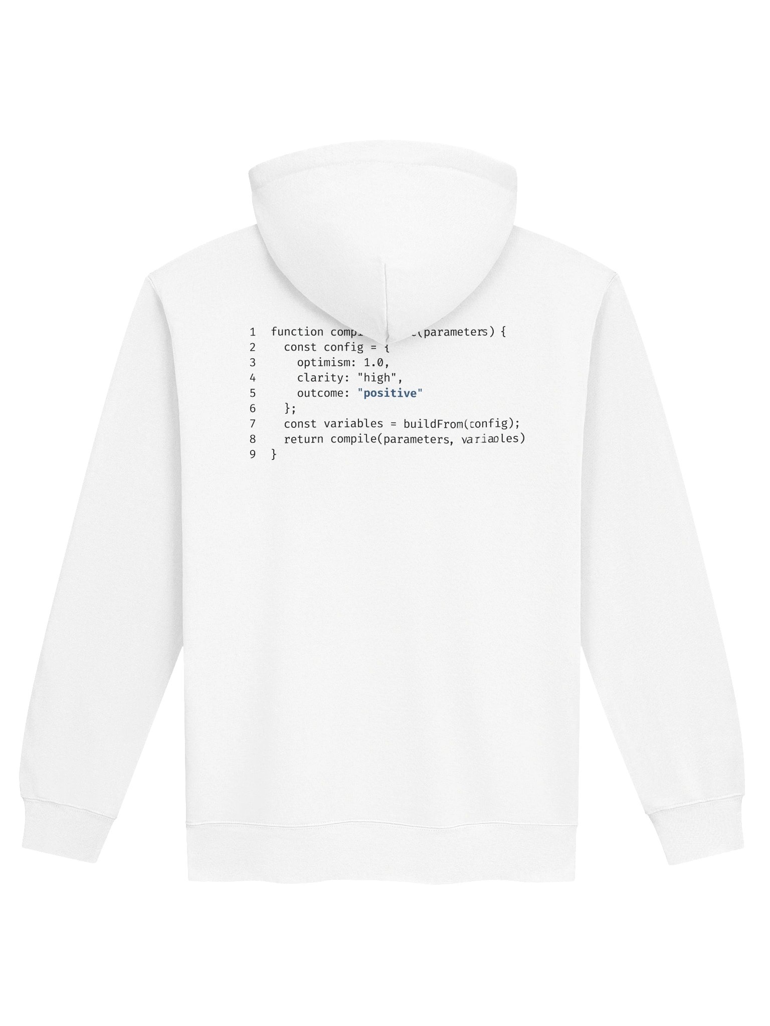 Positive Future // Garment-Dyed Hoodie by SOURCE CODE ORIGINAL. product image (1)