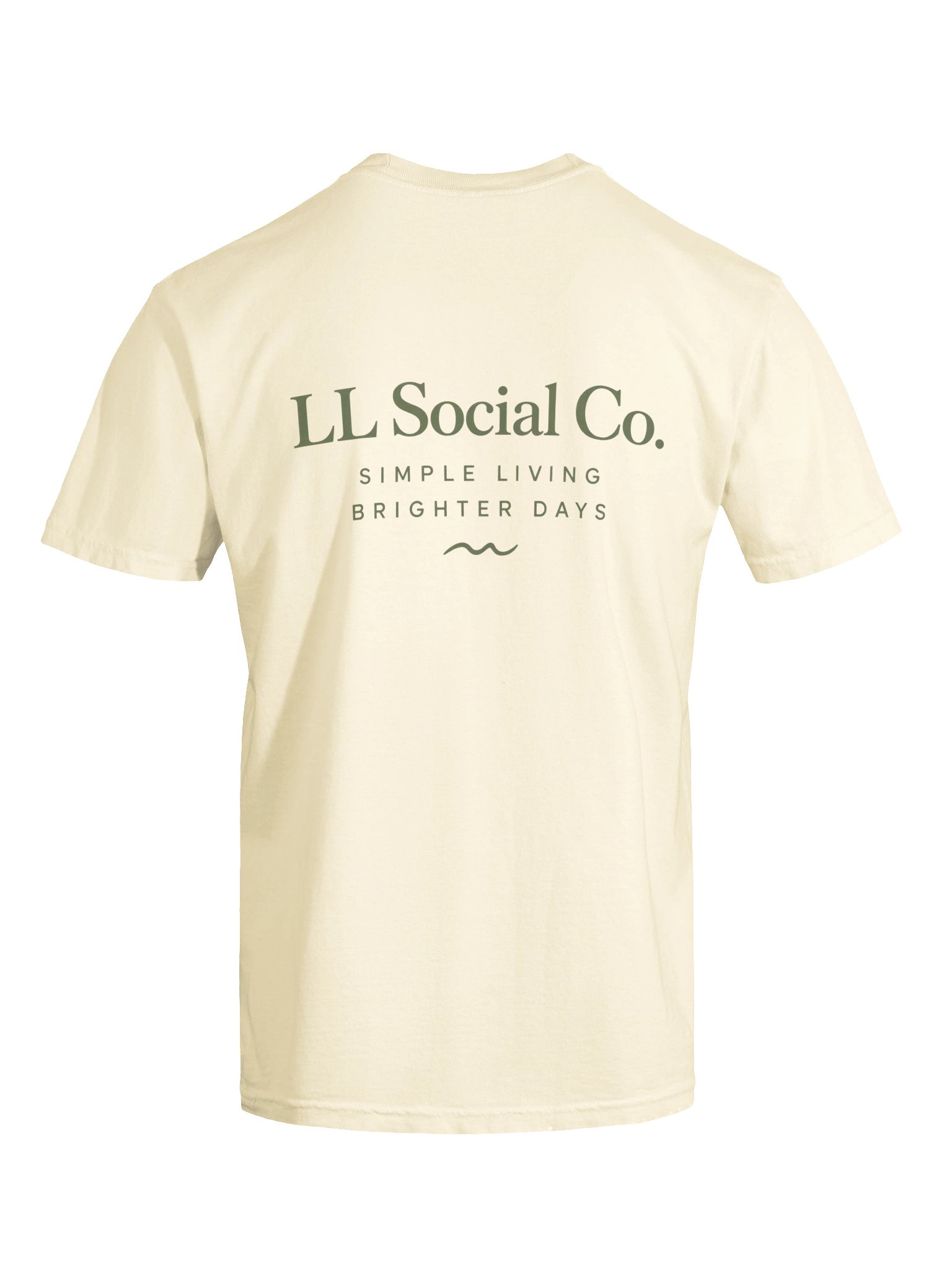 LL Social Co. Simple Living Tee — Ivory | Sage product image (74)