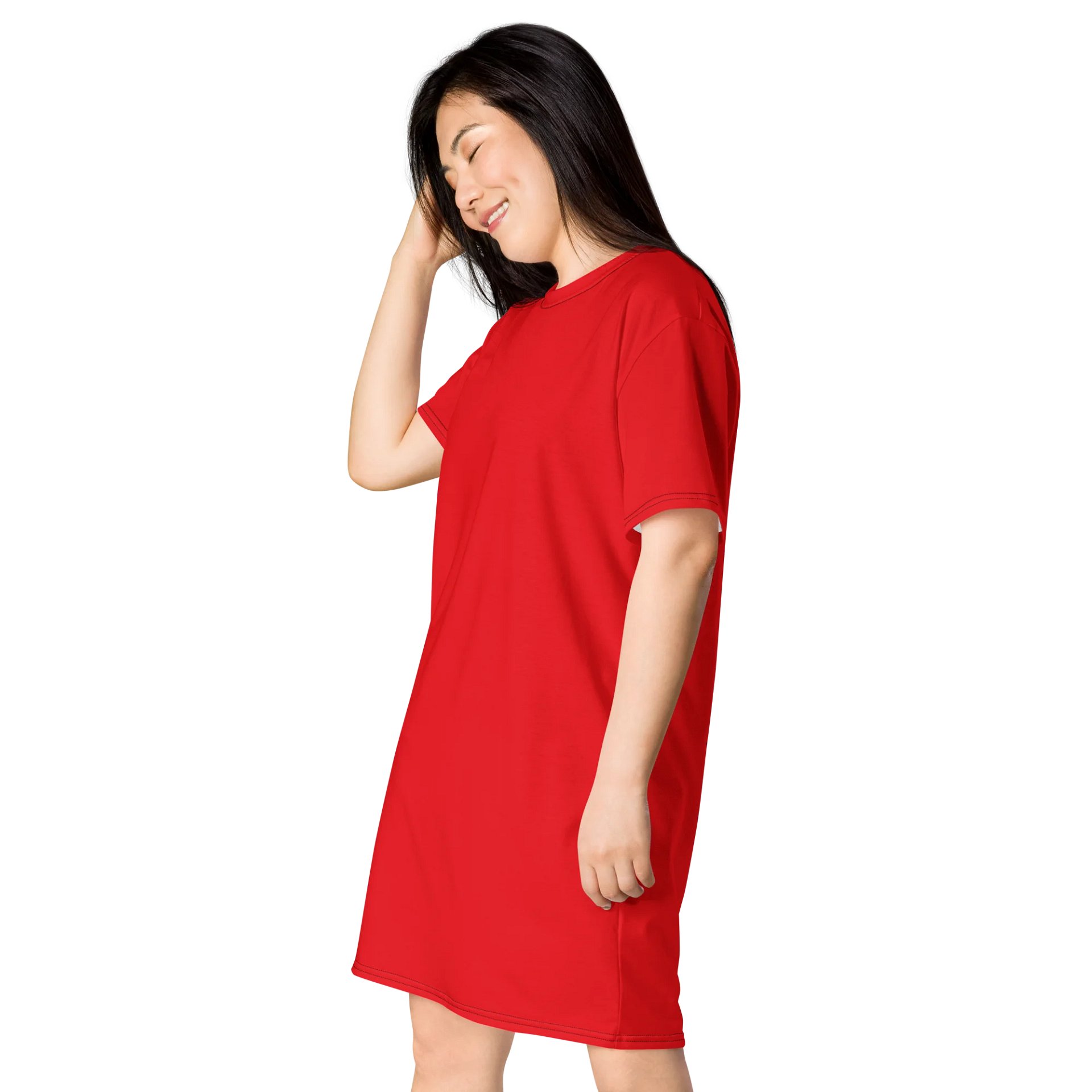 Alizarin Oversized T-Shirt Dress | Stretchy Fabric | Casual or Formal Style | Sizes 2XS-6XL | Exclusive Design product image (3)