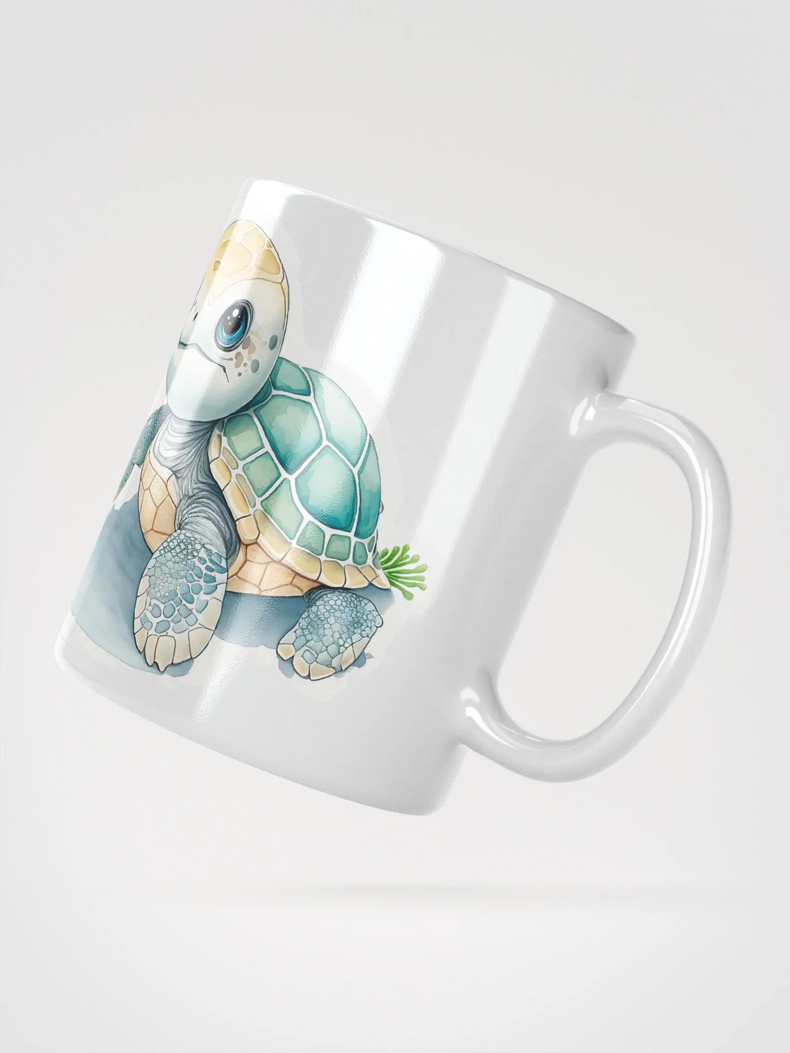 Turtle Tots White Glossy Mug product image (4)