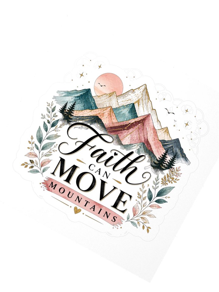 Faith Can Move Mountains Sticker product image (2)