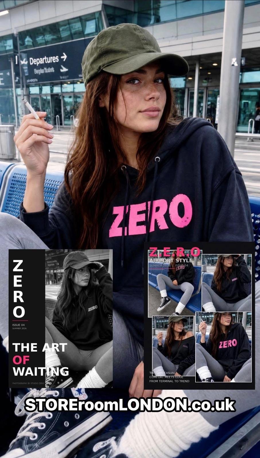 Bold Pink 'ZERO' Unisex Hoodie product image (4)