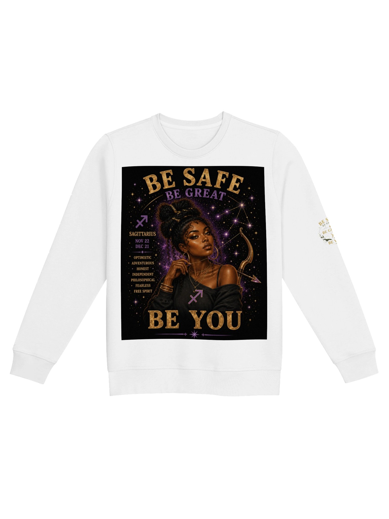 Sagittarius For the adventurers. Optimistic. Honest. Fearless. Sagittarius is always chasing the next horizon. 🏹 Be Safe. Be Great. Be You. product image (1)