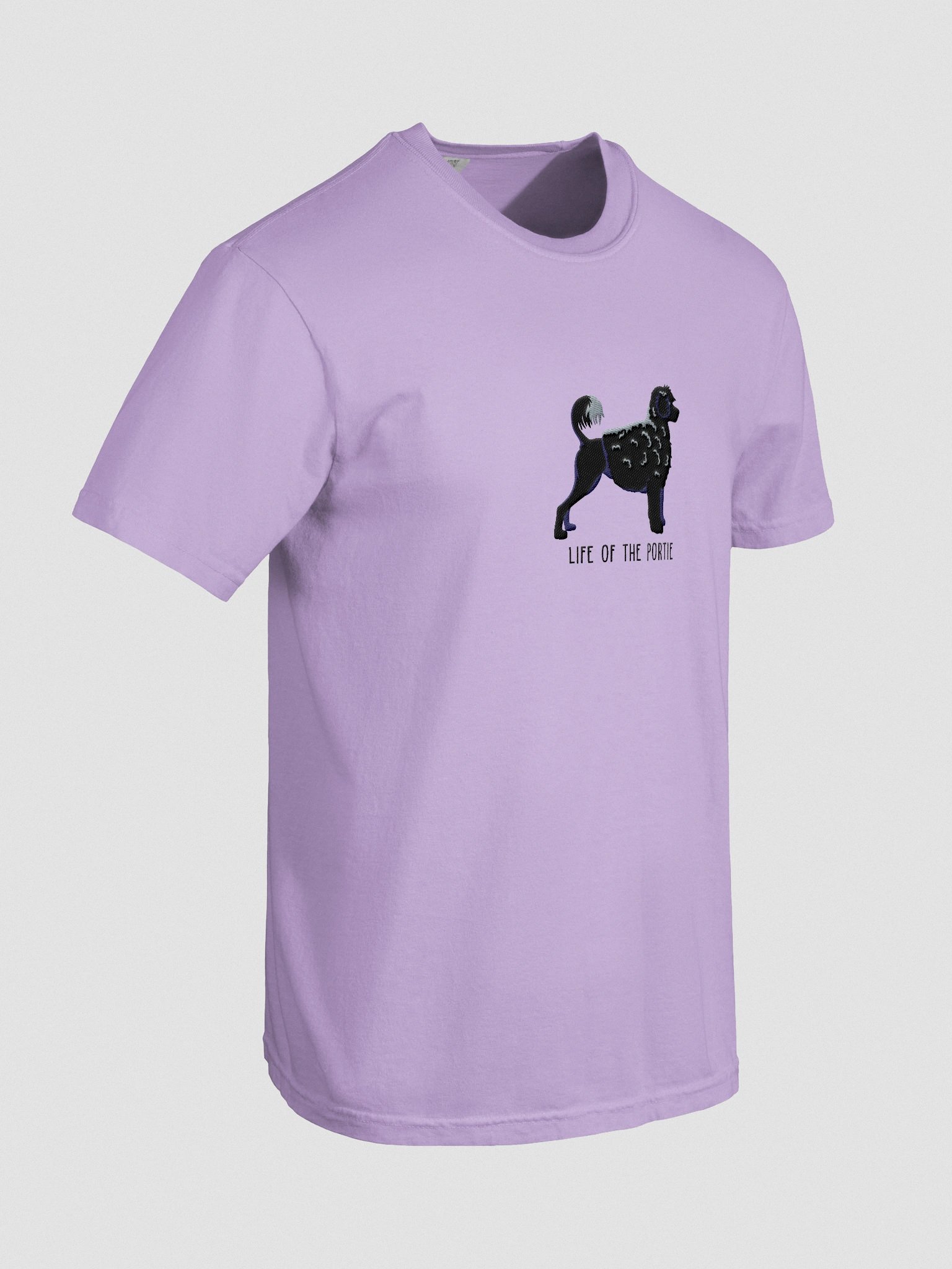Life of the Portie T-Shirt(Embroidered) of a Portuguese Water Dog(Black) product image (11)