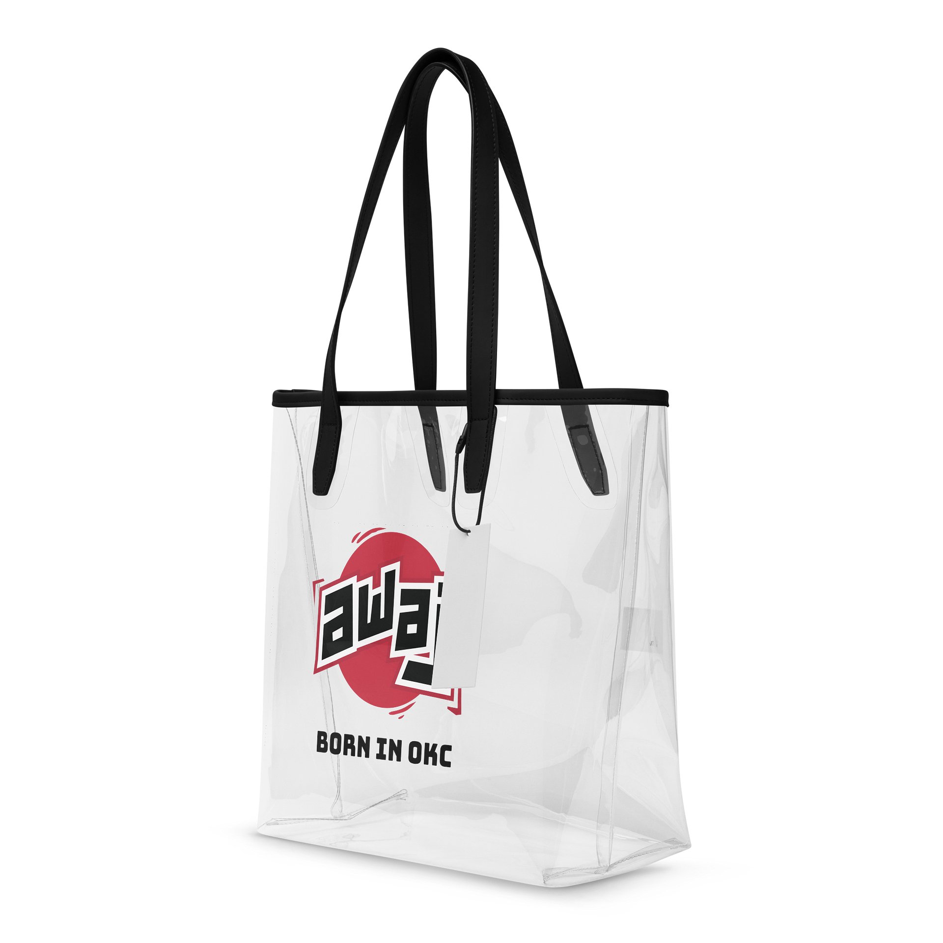 Bold Red Circle Clear Tote Bag product image (4)
