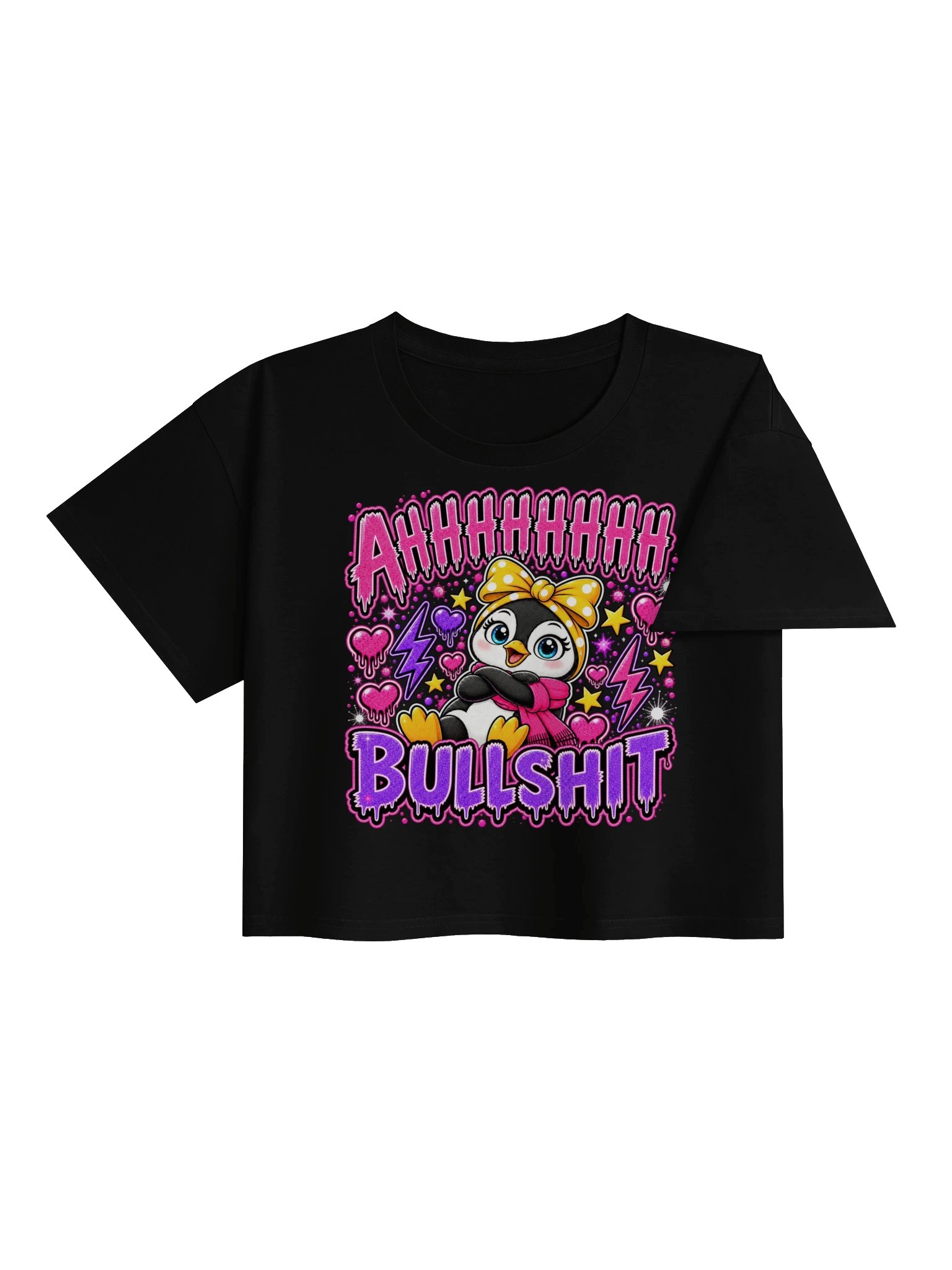 AHHHHHH Bullshit Lulu Pink Chaos Crop Top product image (10)