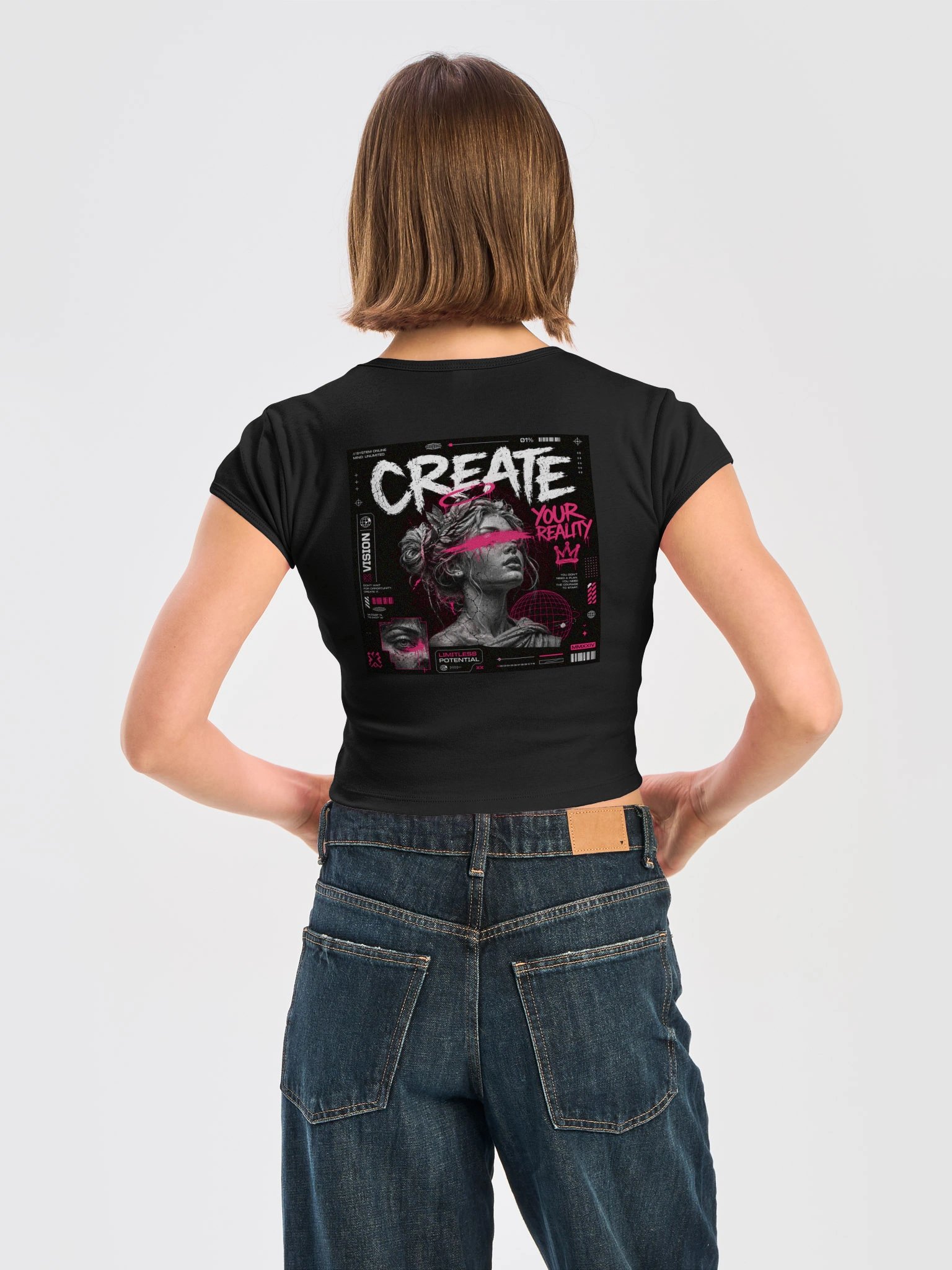 Break the Limits Pink Graphic Baby Tee product image (4)
