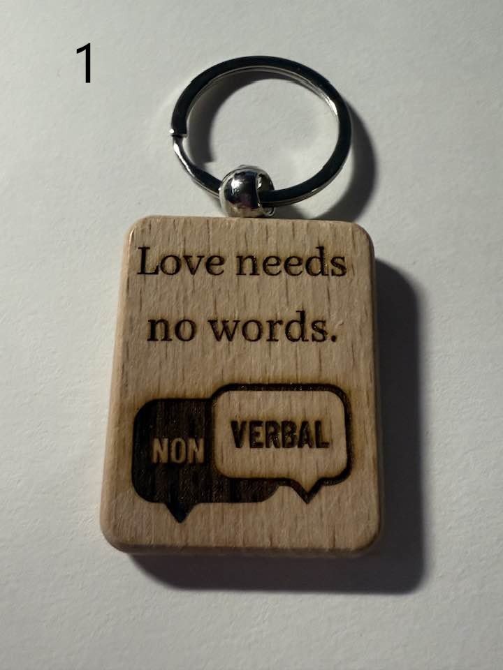 Wooden Engraved Neurodivergent Keychains | ADHD, Autism, Anxiety, and More (1) product image (1)
