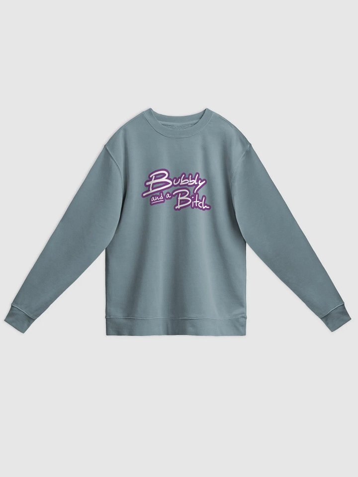 Bubbly and a B*tch (lined design, #763D7D) printed pigment crewneck product image (23)