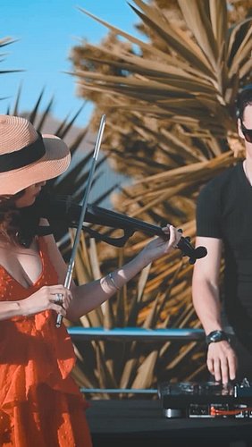 DeVille - @vaughandeville and I doing violin and DJ things.💃