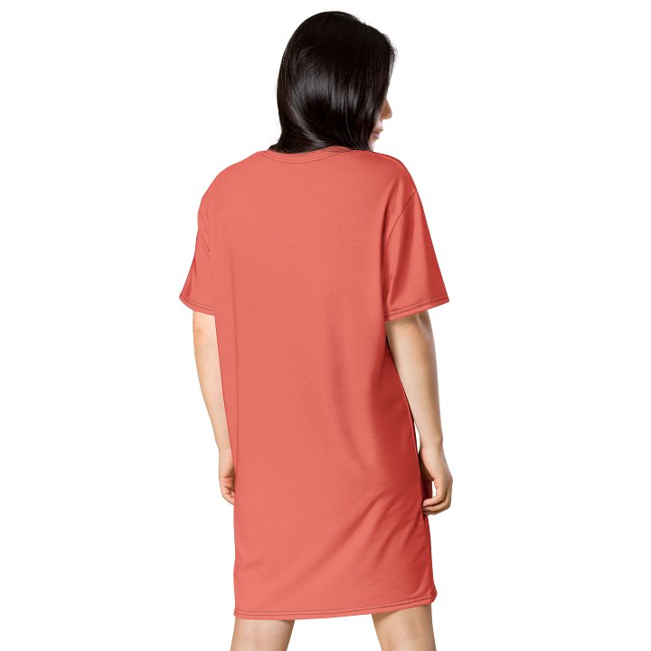 Geraldine Pink Oversized T-Shirt Dress | Stretchy Fabric | Casual or Formal Style | Sizes 2XS-6XL | Exclusive Design product image (2)