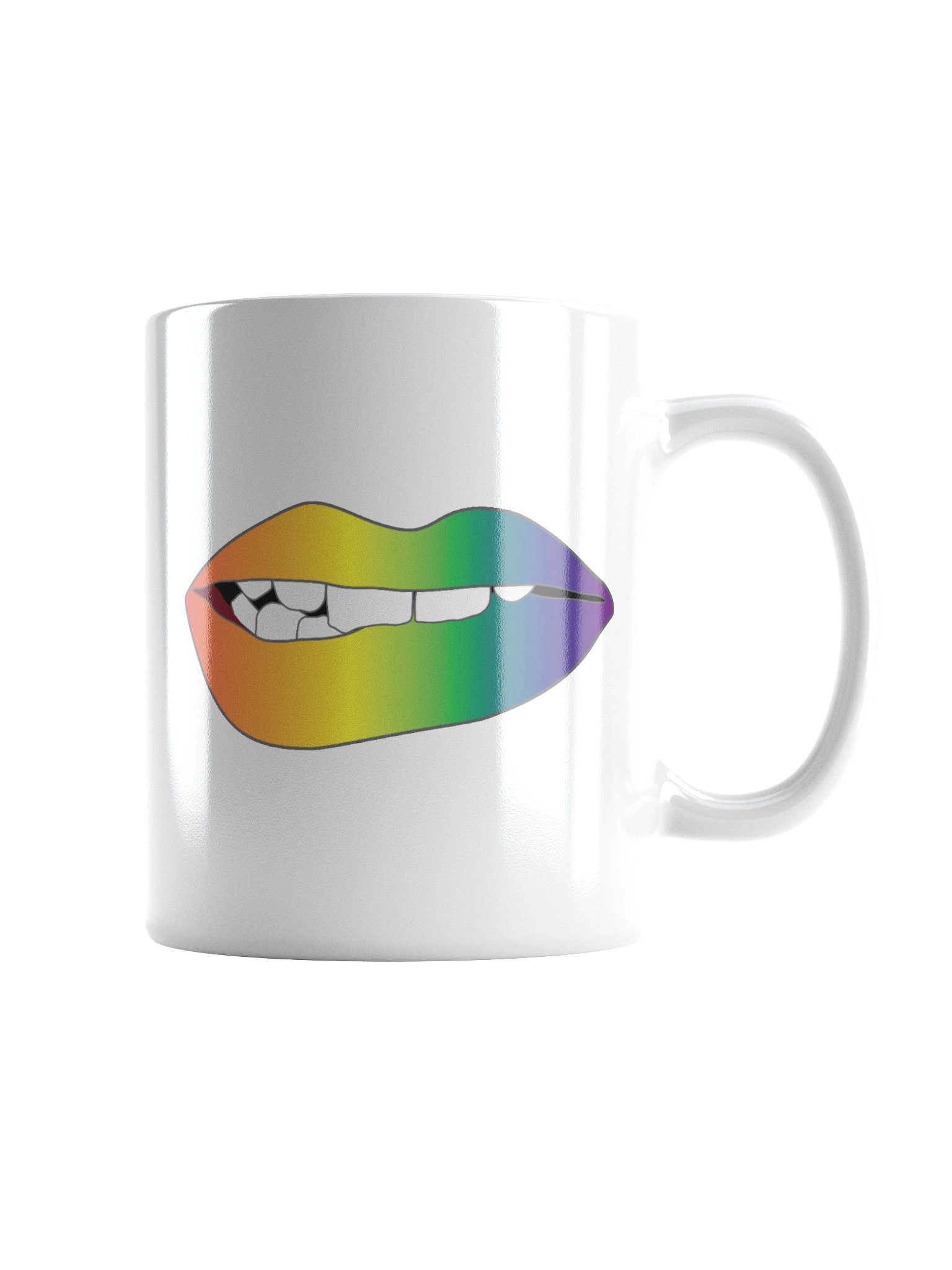 Rainbow Pride Gradient Biting Lips Mug product image (1)