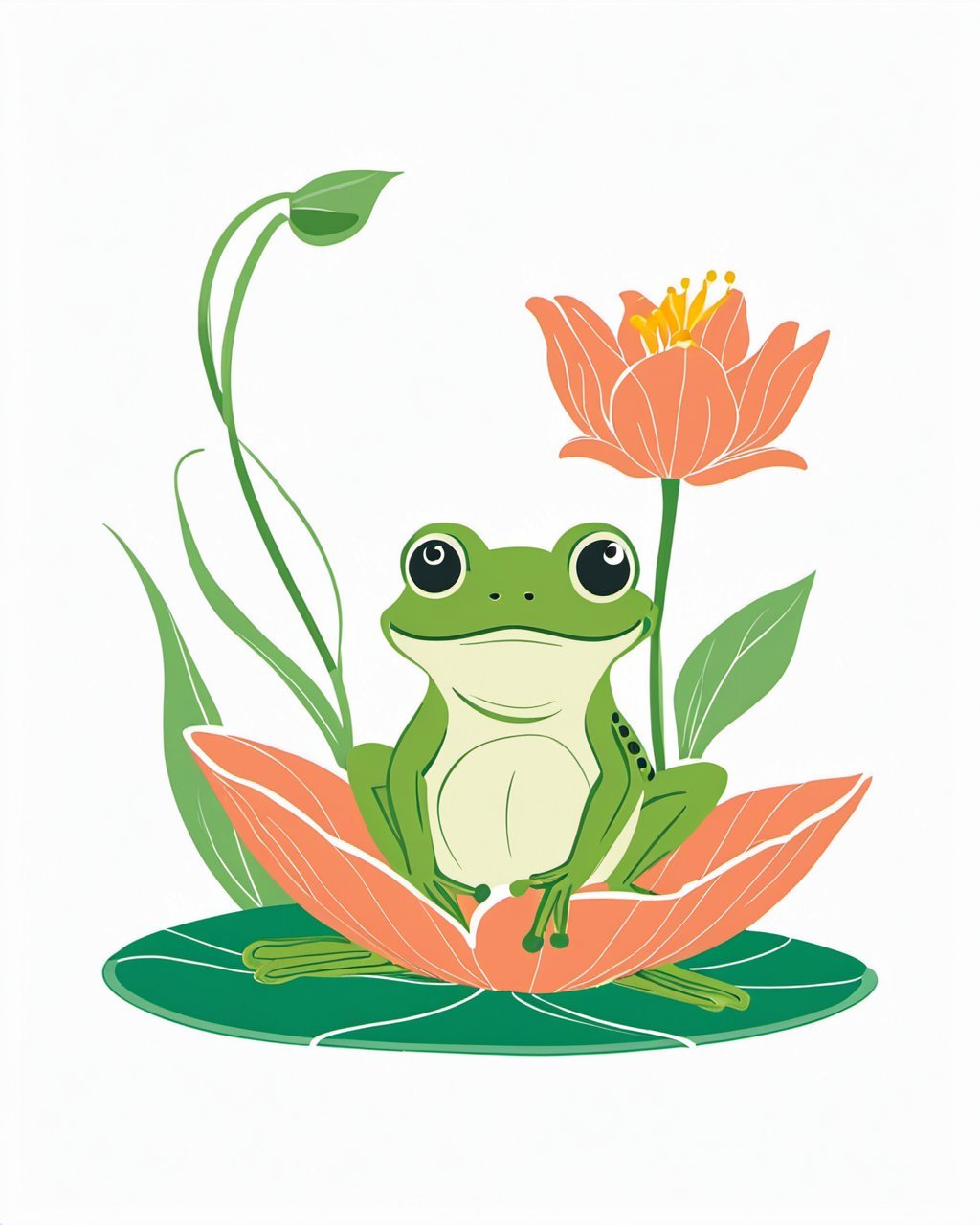 Bold Flat Frog Pop Art product image (2)