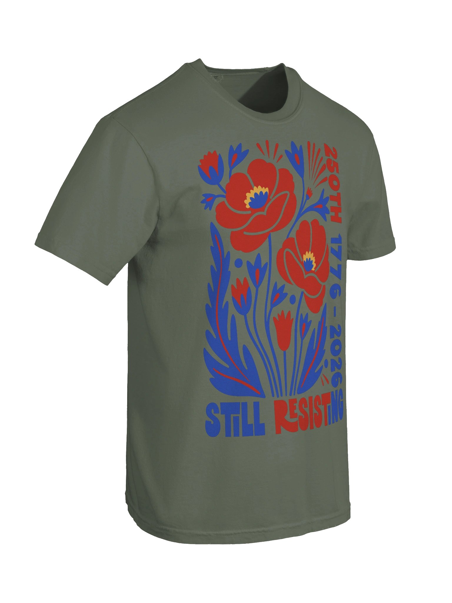 Still Resisting Boho Astract Poppies, 250th Bday Shiirt product image (89)