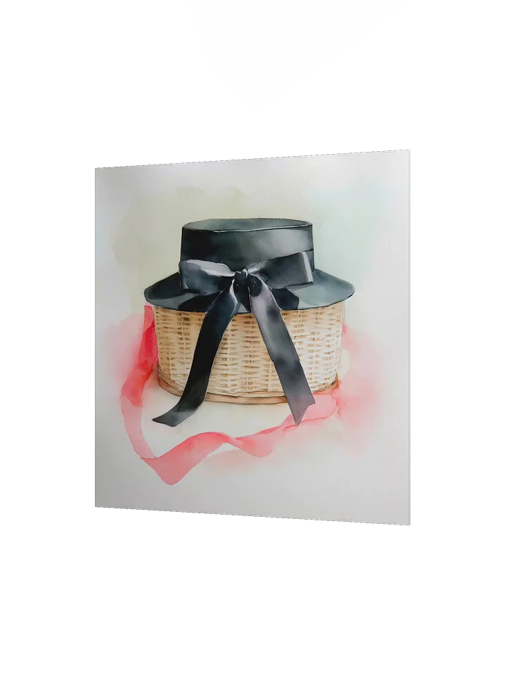 Coquette: Chic Basket Black Bow Hat product image (2)
