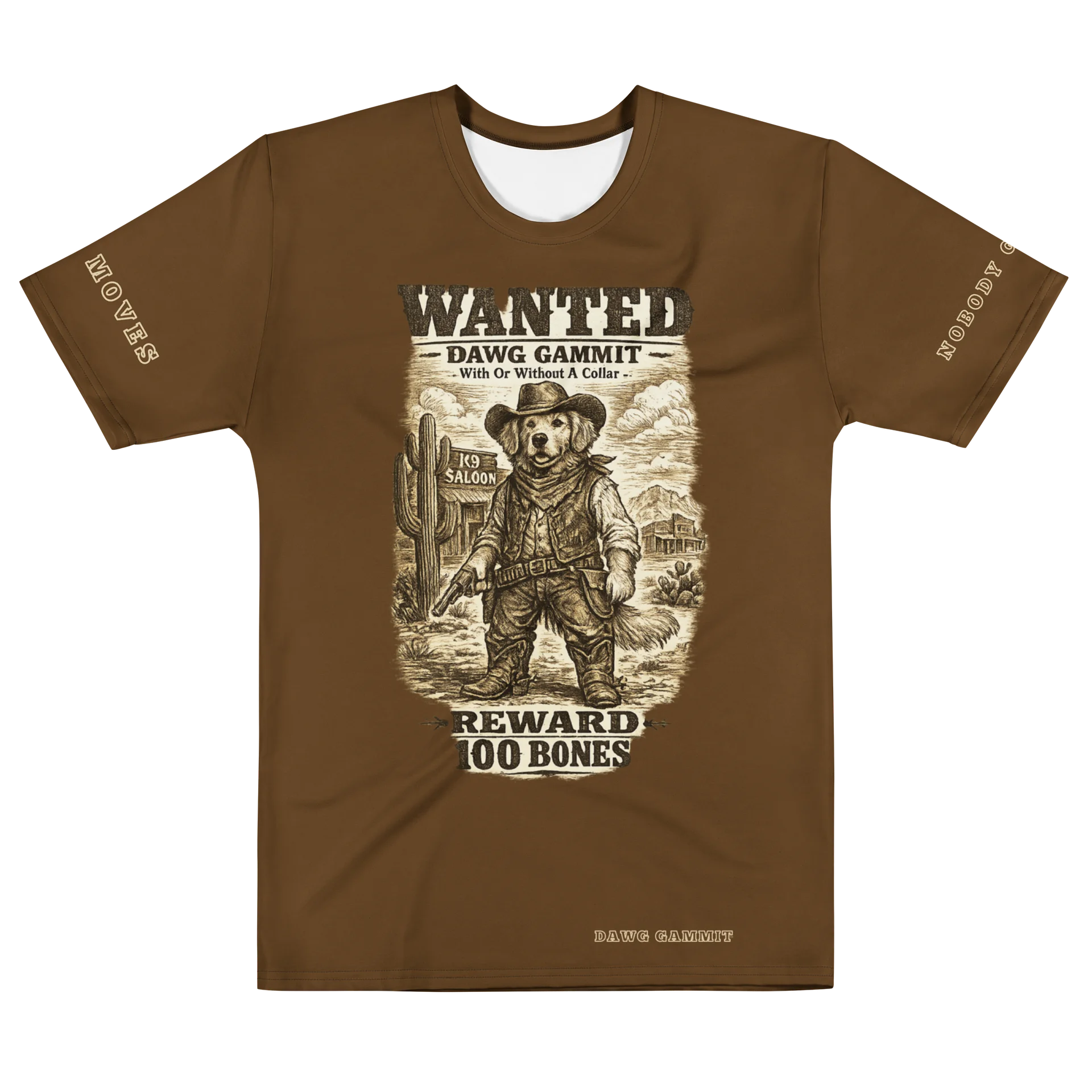 DAWG GAMMIT™ Wanted Golden Retriever Brown Tee product image (3)
