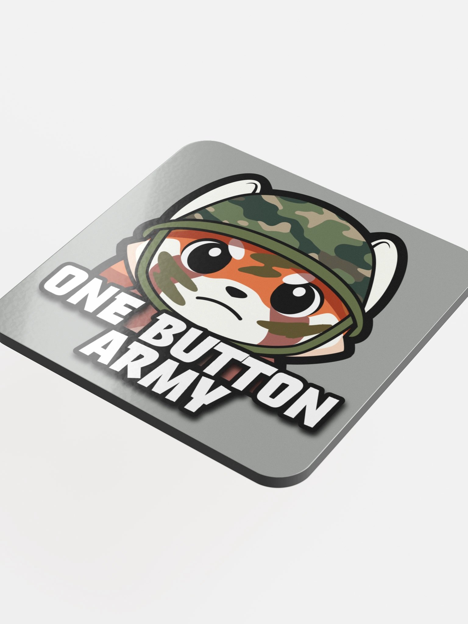 One Button Army - Glossed Cork Coaster product image (4)
