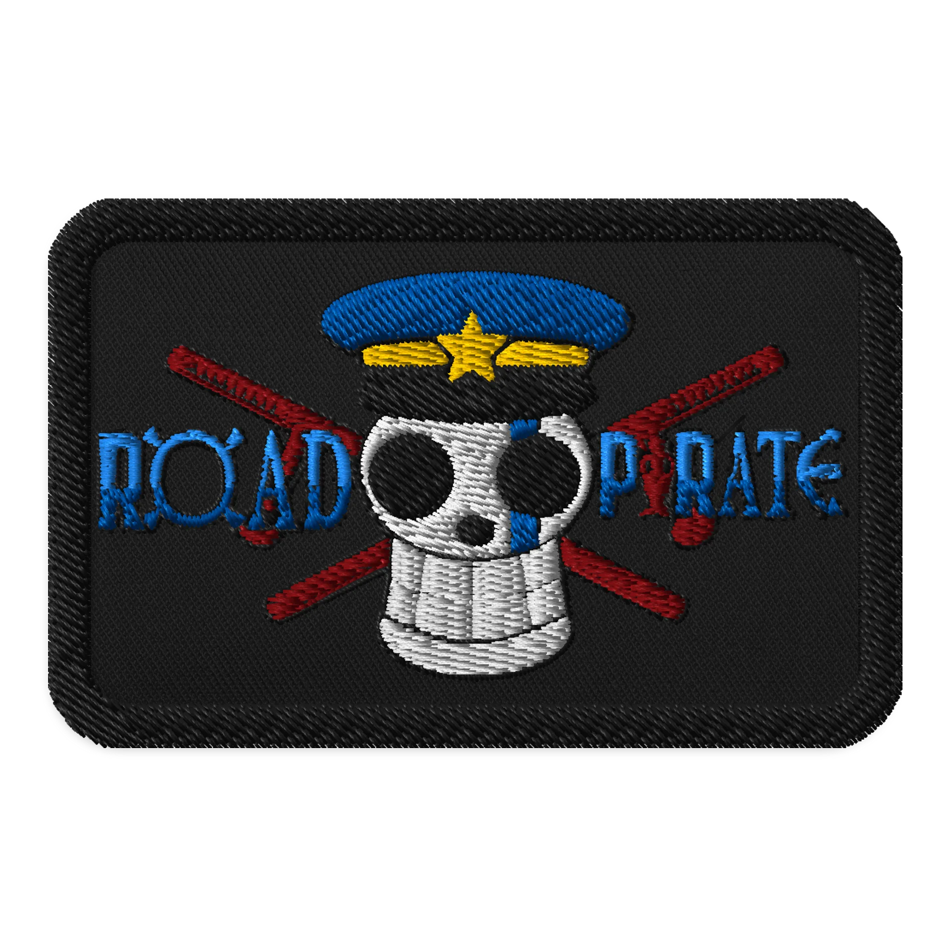 Road Pirate Skull Embroidered Patch product image (1)