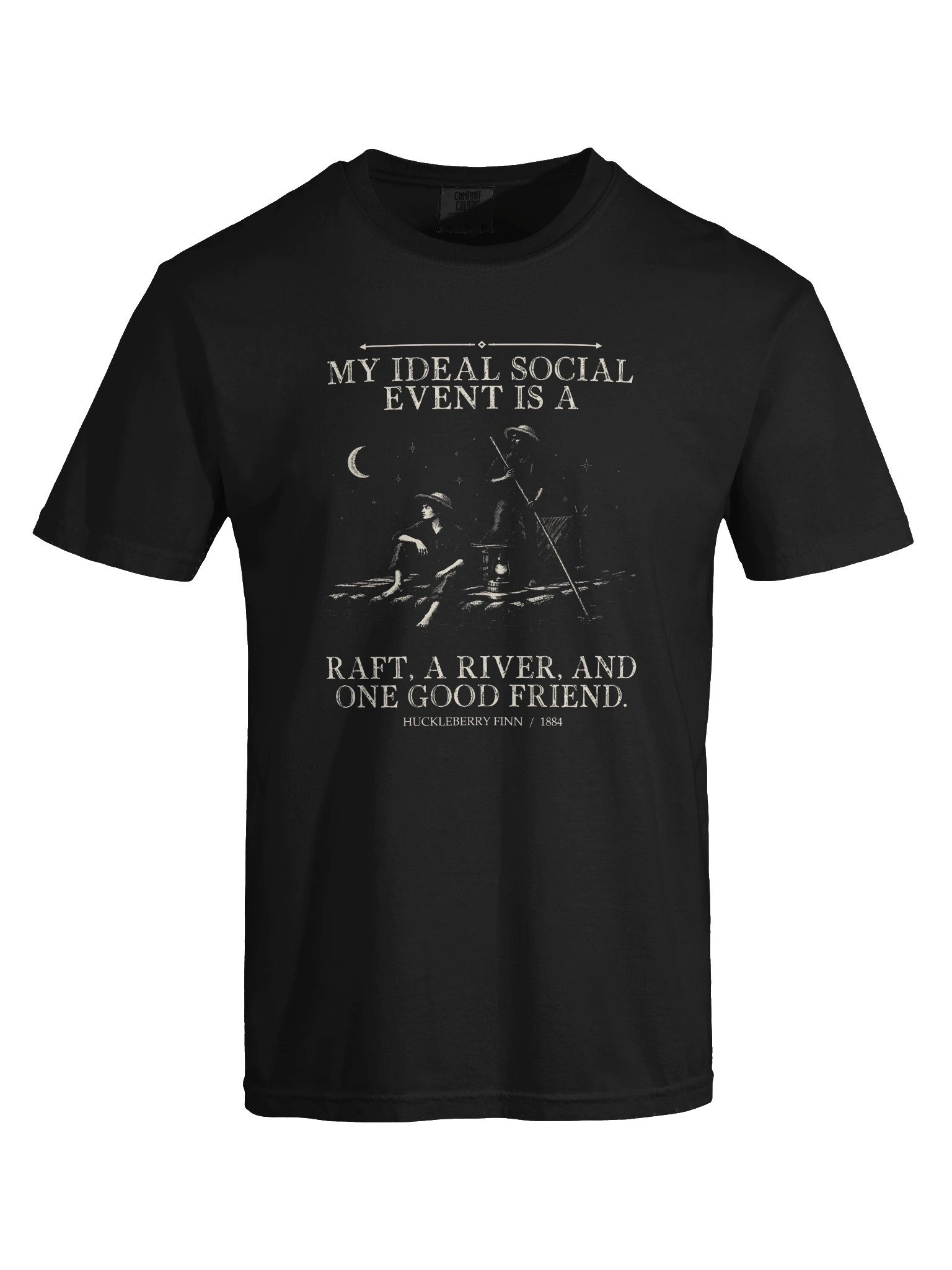 Ideal Social Event Raft River One Good -- Adventures of Huckleberry Finn Tee (Dark) product image (25)