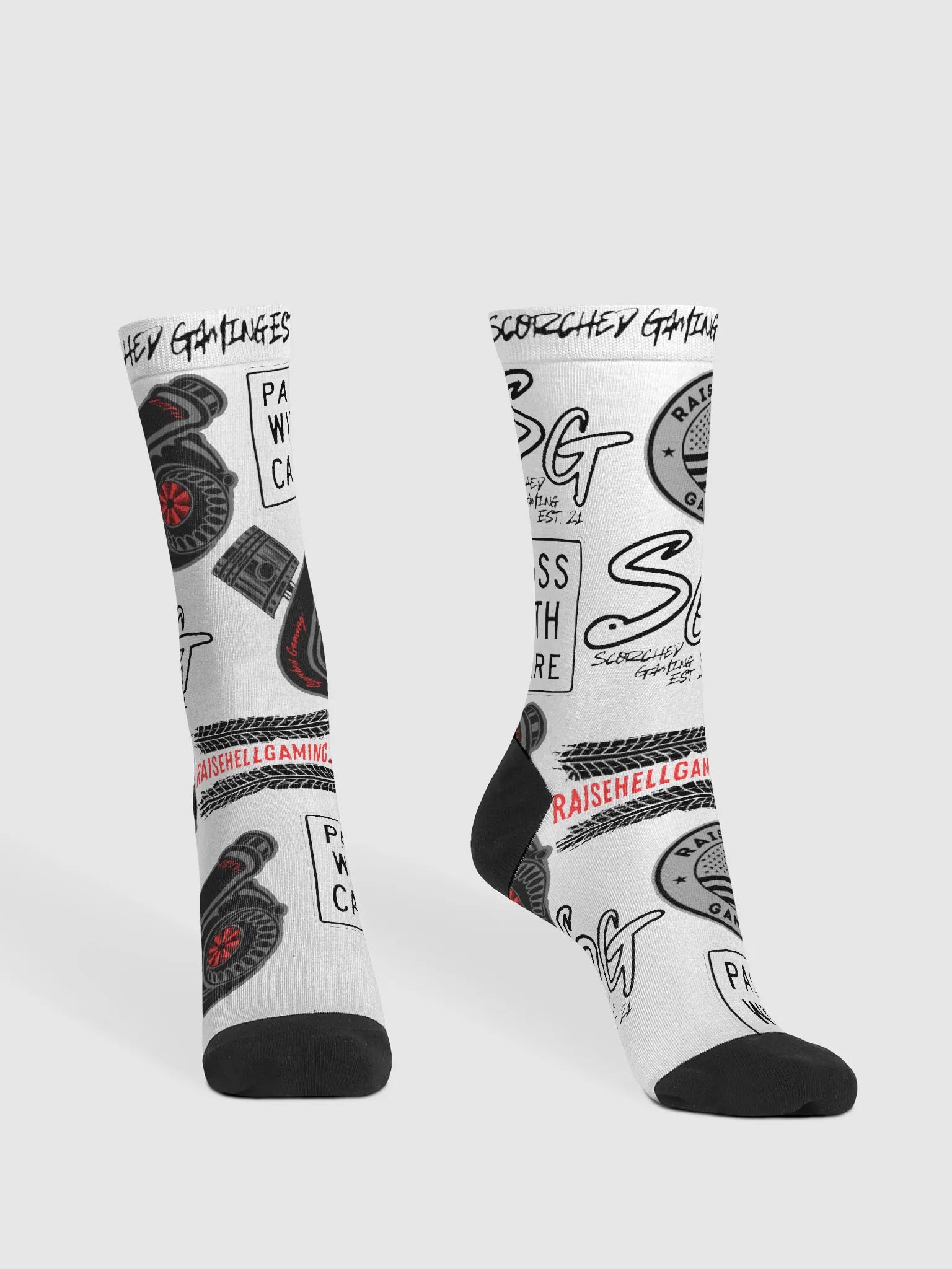 RaiseHellGaming Scorched Gaming Socks product image (2)