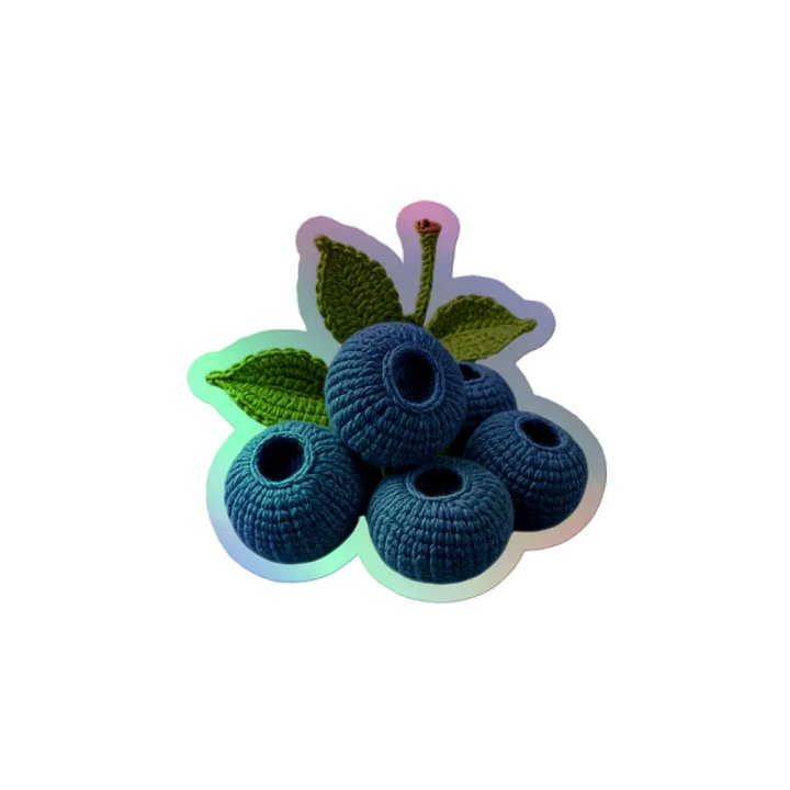 CozyAvocado Kiss-Cut Holographic Sticker Sheet Blueberry #1 product image (2)