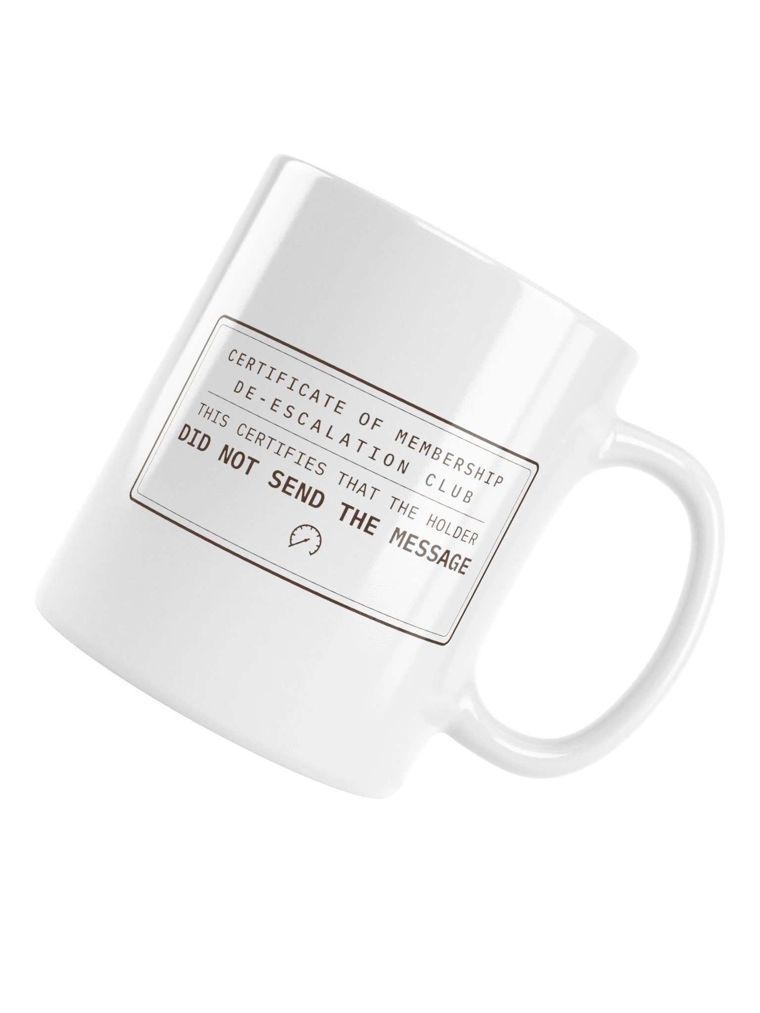 Certificate of Membership Mug, De-escalation Club, Funny Restraint Gift Mug product image (6)