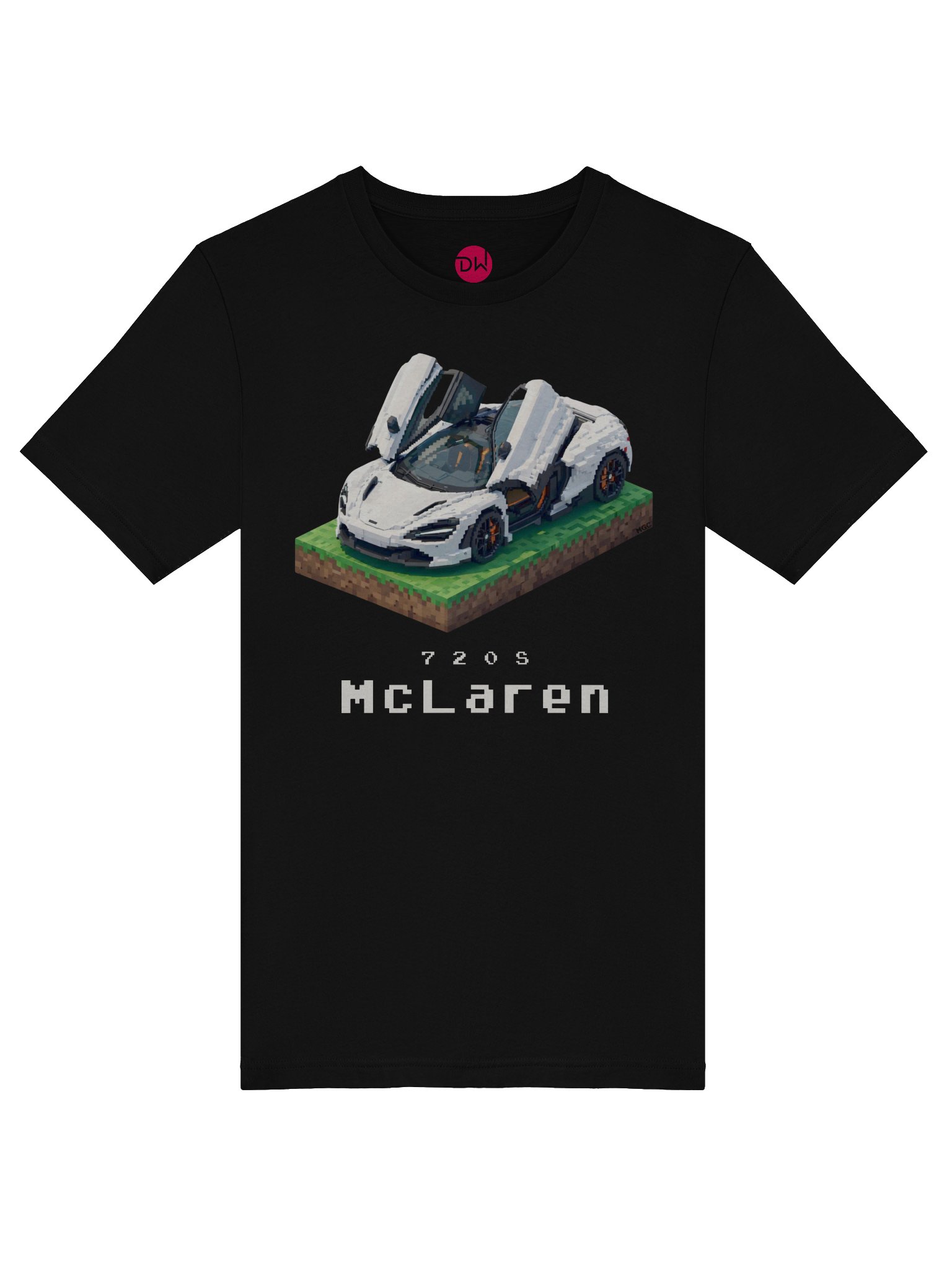 White McLaren 720S Shirt (Pixel, Retro, Minecraft) product image (40)
